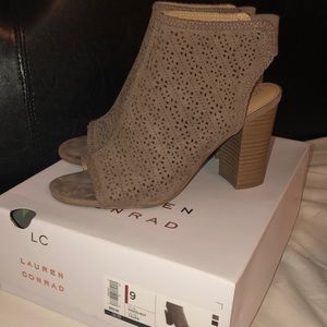 Lauren Conrad taupe booties